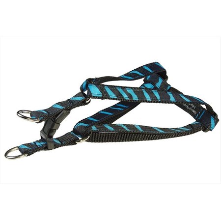 FLYFREE ZEBRA-TURQUOISE-BLK.1-H Zebra Dog HarnessTurquoise & Black Extra Small FL516672